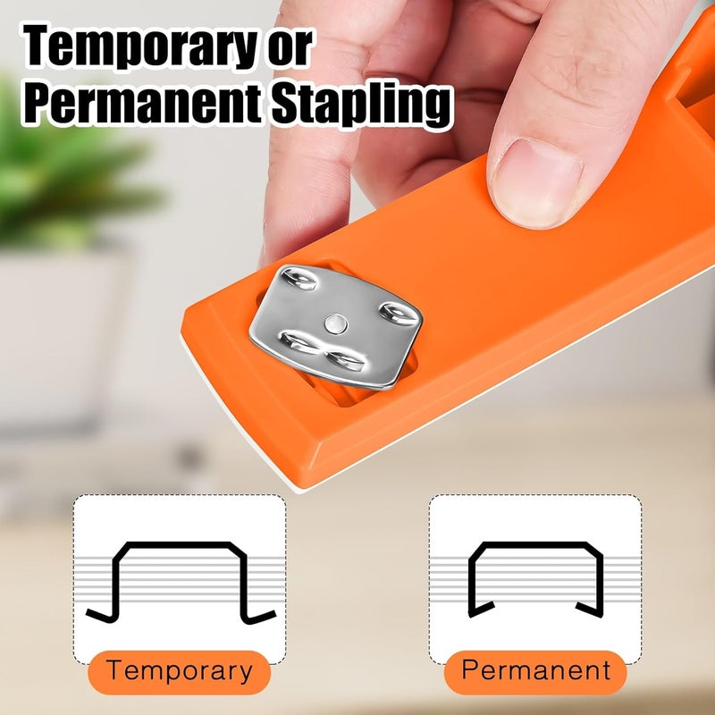 Muxdilu Stapler 25 Sheet Capacity with 1000 Staples and Staple Remover - Staplers for Desk, Non-Slip Office Stapler with Staples, Orange - Image 4
